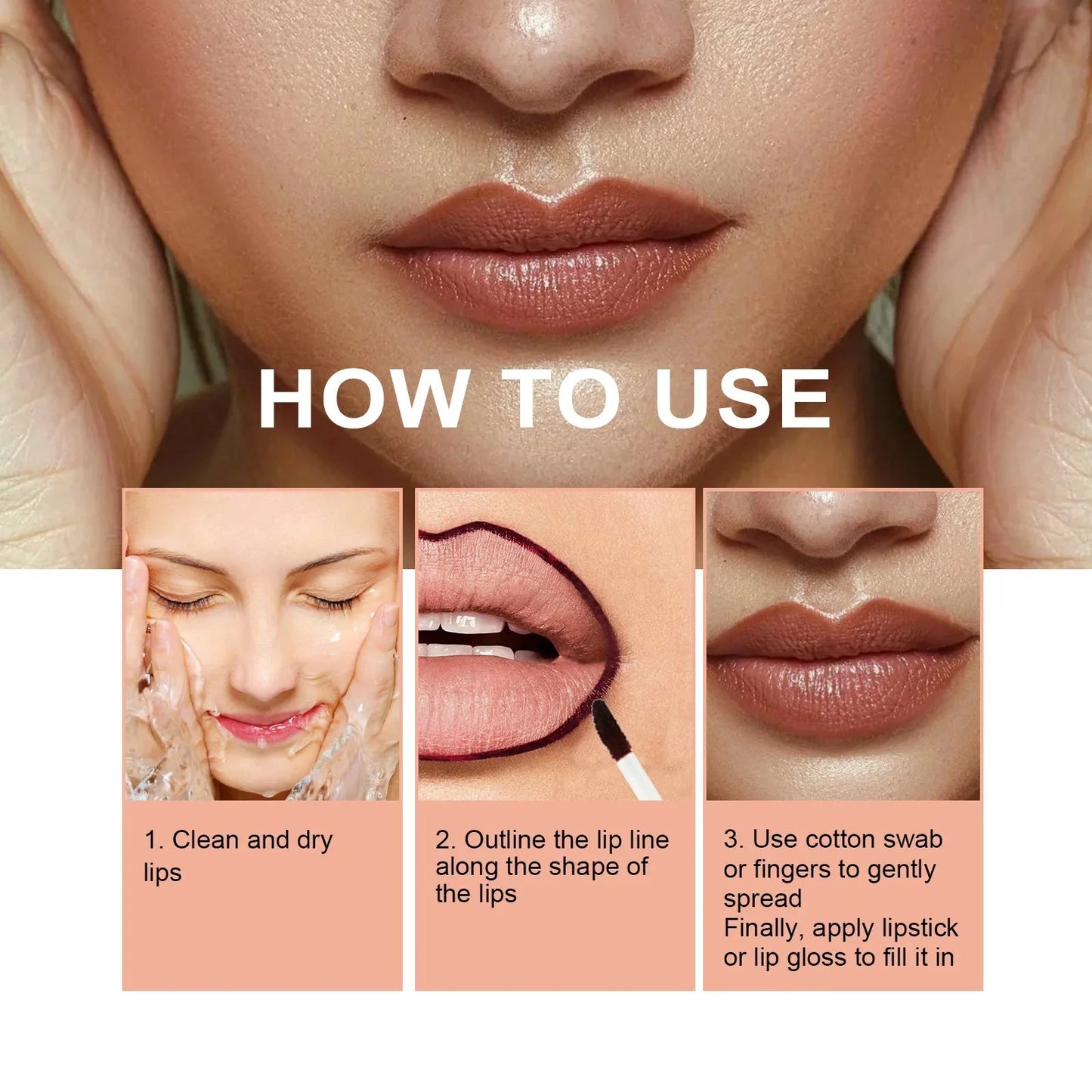 Eelhoe 5ml Peel Off Lip Liner Pen Waterproof Long Lasting Plump Lip Matte Velvet Gloss Nourish Sexy Contour Lips Make Up Pencil - AMULET RING STORE