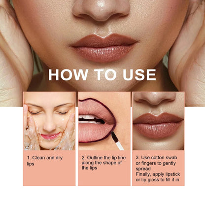 Eelhoe 5ml Peel Off Lip Liner Pen Waterproof Long Lasting Plump Lip Matte Velvet Gloss Nourish Sexy Contour Lips Make Up Pencil - AMULET RING STORE