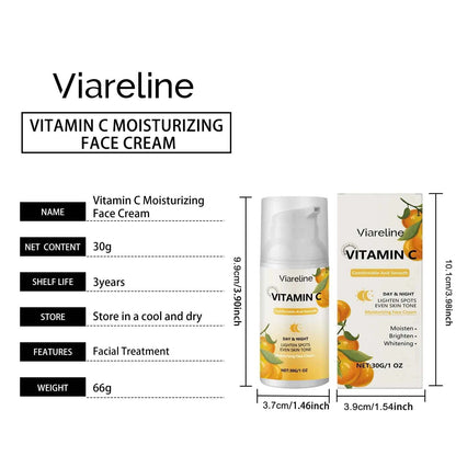 Viareline 30g Moisturizing Face Care Cream Series Hydrating Brighten Skin Tone Firm Wrinkles Repair Dullness Tender Facial Cream