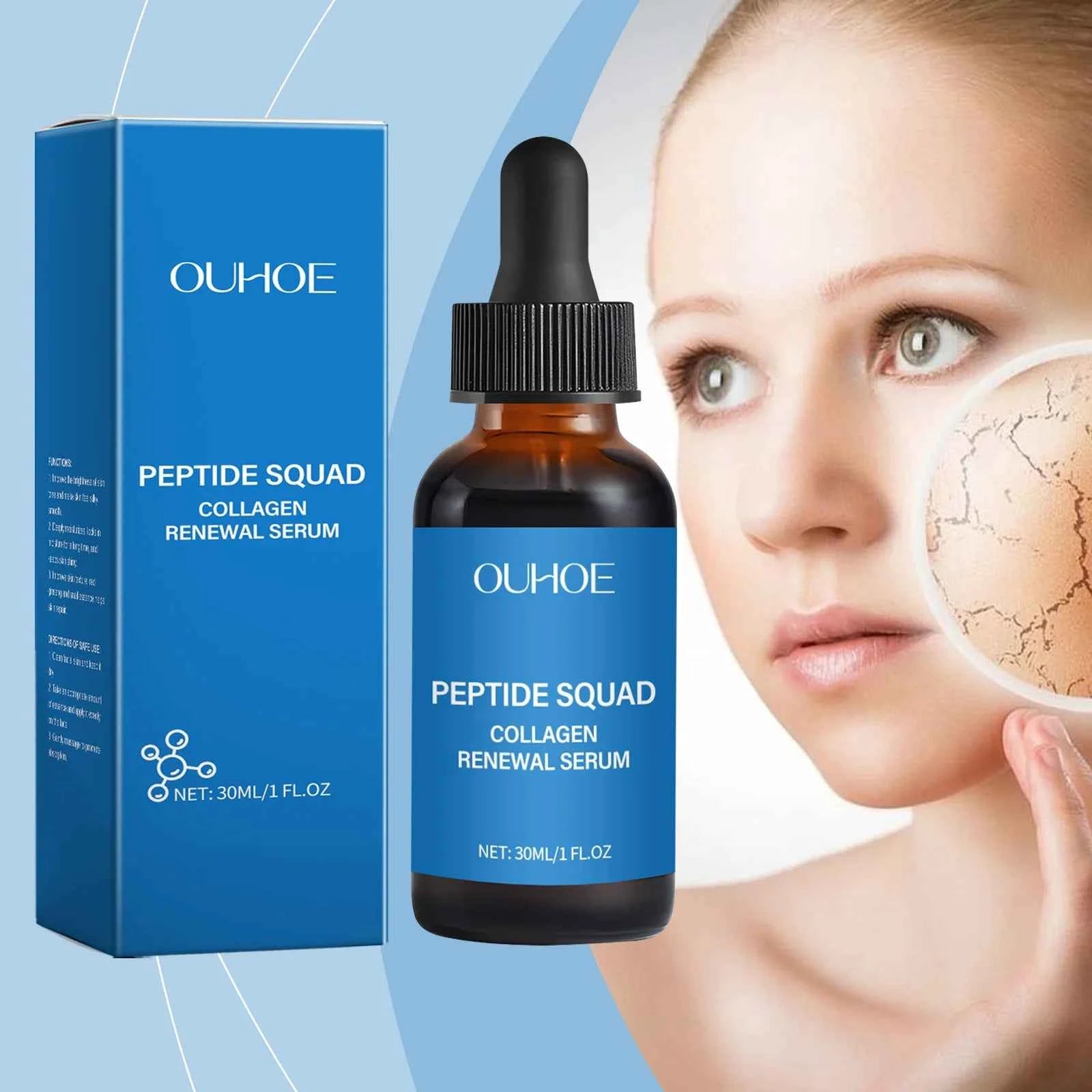 Ouhoe Collagen Polypeptide Essence Liquid Can Lift And Nourish Skin Fade Fine Lines Moisturize Firm Skin for All Skin Types