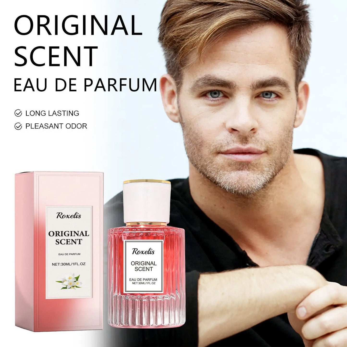 Roxelis 30ml Jasmine Pheromone Perfume Long Lasting Scent Sexy Floral Daily Dating Attracting Flirting Mist Body Aroma Perfume