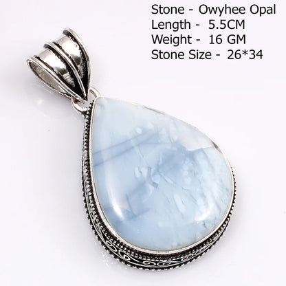 Genuine Moonstone Rose Quartz Pyrite Azurite  Pendant