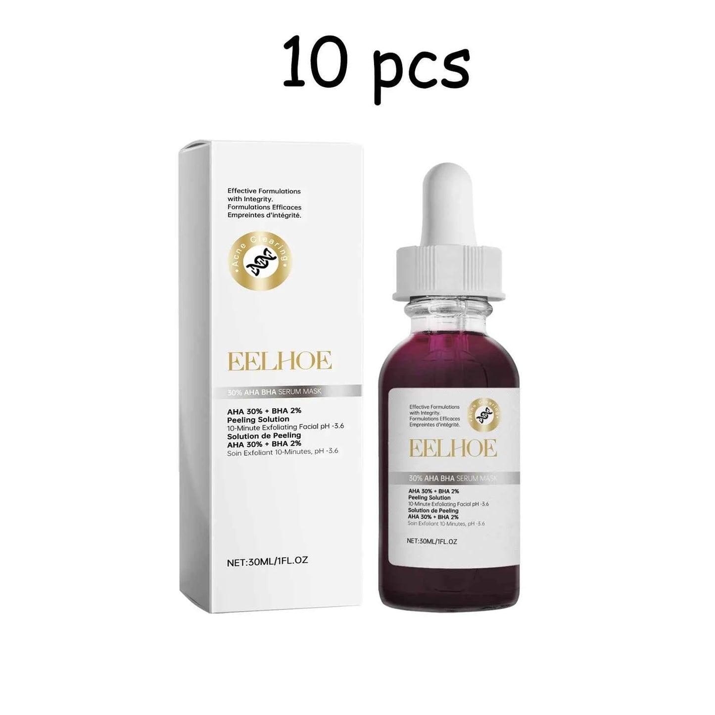 EELHOE Salicylic Acid Facial Serum Gentle Nourishing Improve Dullness Smoothing Oil Control Moisturize Refreshing Face Serum