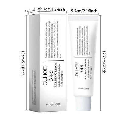 Ouhoe 50g 345 Relief Cream Brightening Skin Hydrate Facial Reapir Blemishes Nourish Long Lasting Moisturizer Soothing Face Cream