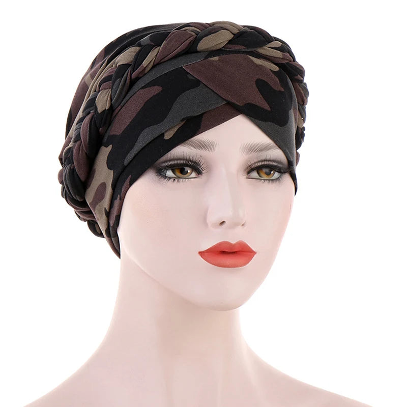 Cotton print muslim turban scarf for women islamic inner hijab caps Arab wrap head scarves femme musulman turbante mujer - AMULET RING STORE