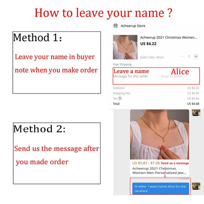 Acheerup Personalized Name Butterfly Necklace for Women Stainless Steel Pendant Customized Letter Choker Birthday Jewelry Gift