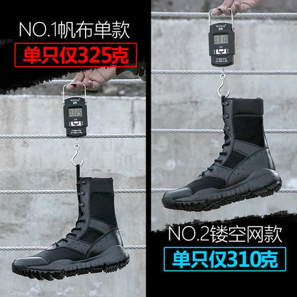 Summer Combat Boot Men Women Climbing Training Lightweight Waterproof Tactical Boots Outdoor Hiking Breathable Mesh Shoes - AMULET RING STORE