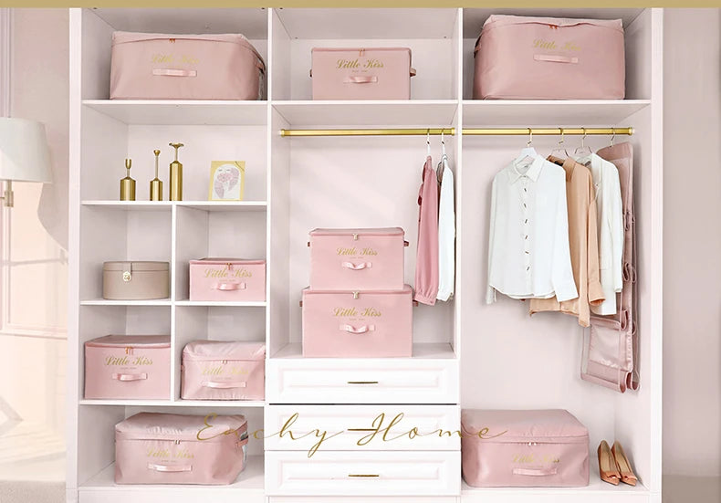 Foldable Storage Box Clothing Quilt Organizer Fabric Caja Organizadora Clothes Container Closet Home Organizer Large Capacity - AMULET RING STORE