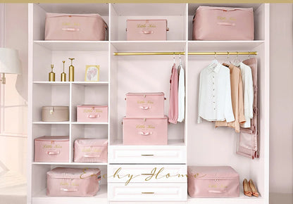 Foldable Storage Box Clothing Quilt Organizer Fabric Caja Organizadora Clothes Container Closet Home Organizer Large Capacity - AMULET RING STORE