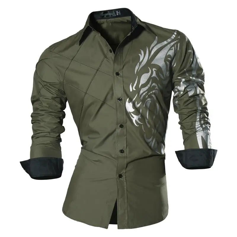 jeansian Spring Autumn Features Shirts Men Casual Shirt New Arrival Long Sleeve Casual Male Shirts K034