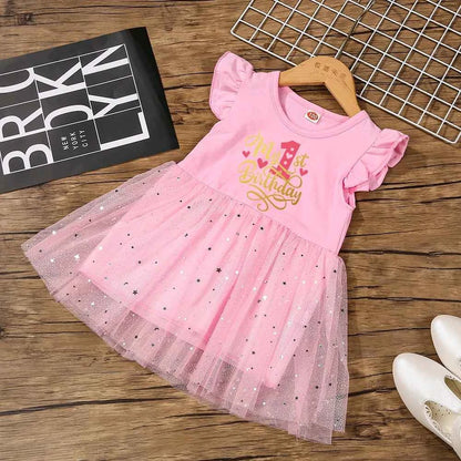 First 1st Birthday Baby dress Summer Girl Dress Cake Smash princess dress girl Clothing Tutu Infant Baby Girls dress
