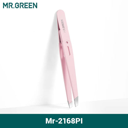 MR.GREEN Eyebrow Tweezer Colorful Hair Beauty Fine Hairs Puller Stainless Steel Slanted Eye Brow Clips Removal Makeup Tools - AMULET RING STORE