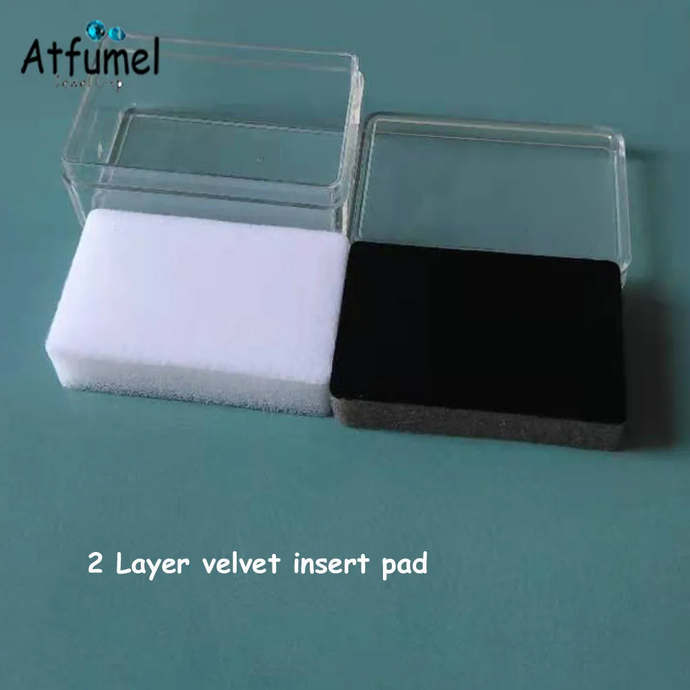 Transperant Square Diamond Jewelry Storage Box Stone Display Case Round Gemstone Organizer 1Pc Small Coin Ring Travel Gift Box - AMULET RING STORE