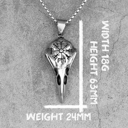 Stainless Steel Men Necklaces Chain Pendants Crow Bird Eagle Skull Punk Rock Hip Hop Cool for Male Boy Fashion Jewelry Gift