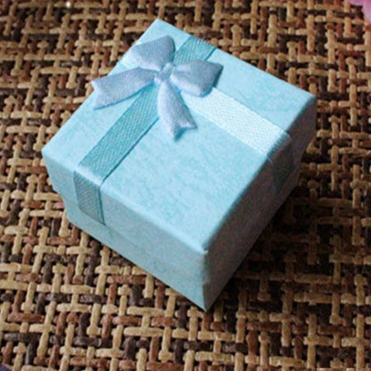 Fashion Ribbon Jewelry Box Multi Colors Ring Earrings Pendant 4x4x3cm Display Packaging Gift - AMULET RING STORE