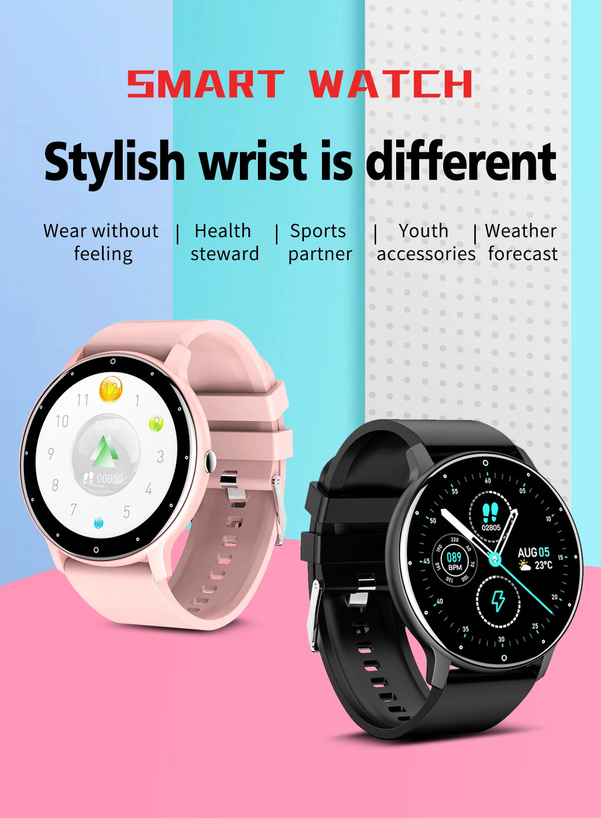 LIGE 2025 Smart Watch Women Men Lady Gift Sport Fitness Watches Heart Rate Monitor Waterproof Smartwatch For Xiaomi Android IOS