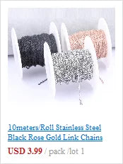 reidgaller 10meteres/roll rose gold plated stainless steel metal necklace chains for jewelry making diy bracelet accessories - AMULET RING STORE