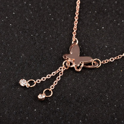 New Personalized Butterfly Pendant Anklet Summer Beach Leg Chain Handcrafted Anklet Gold And Silver Headwear Wholesale And Retai