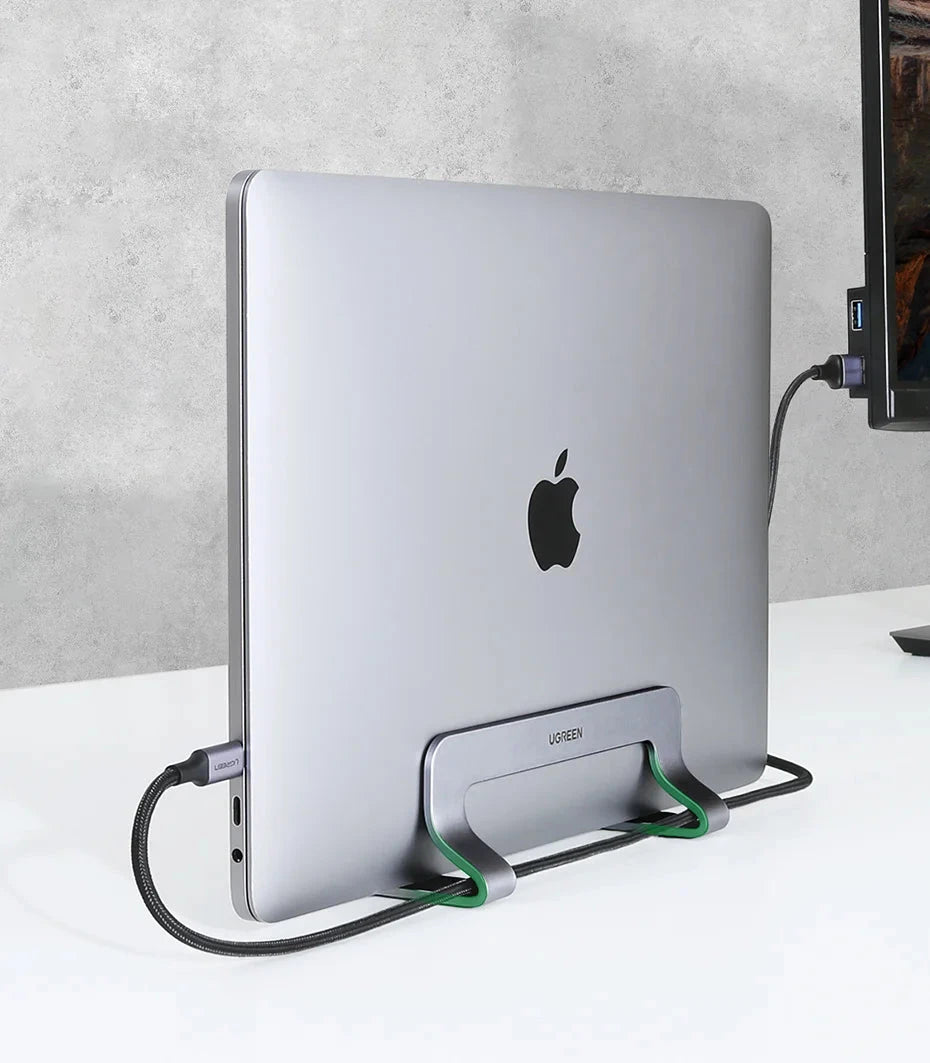 UGREEN Vertical Laptop Stand Holder For MacBook Air Pro Aluminum Foldable Notebook Stand Laptop Support MacBook Pro Tablet Stand - AMULET RING STORE