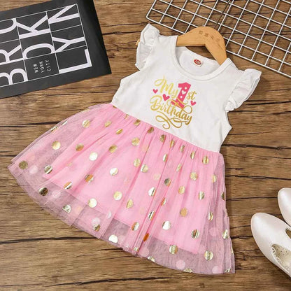 First 1st Birthday Baby dress Summer Girl Dress Cake Smash princess dress girl Clothing Tutu Infant Baby Girls dress