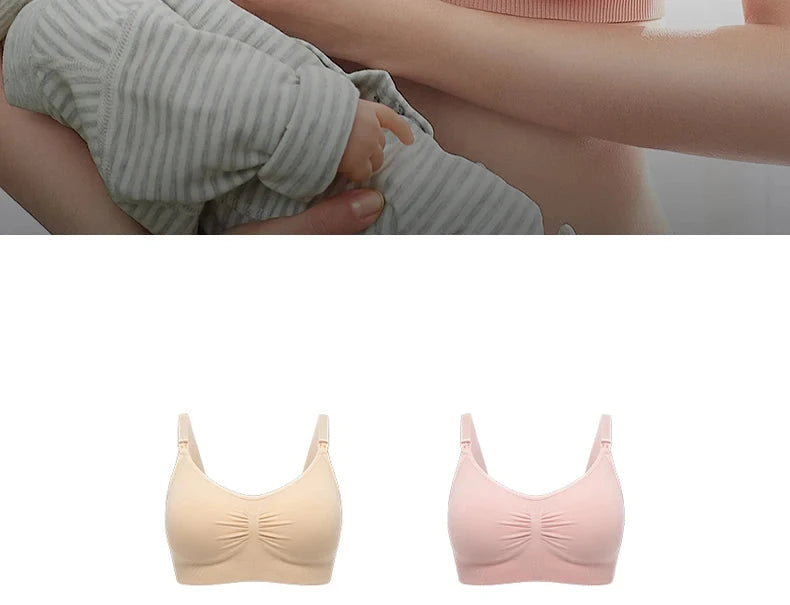 High Quality Plus Size Nursing Bra Breathable Women Breastfeeding Underwear Seamless Maternity Bra Push Up - AMULET RING STORE