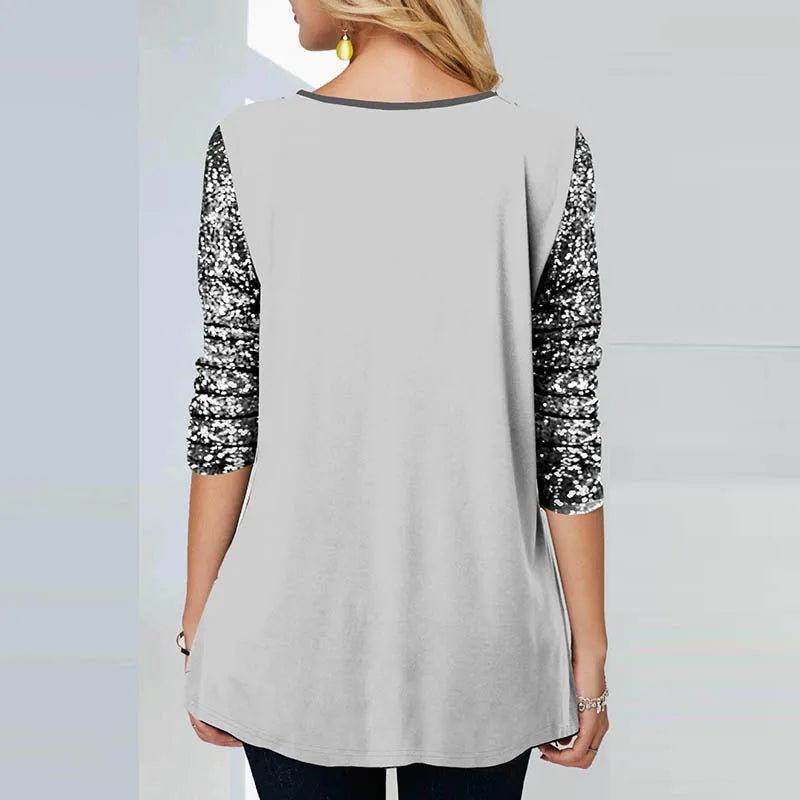 Fashion Print Women T Shirt Autumn Long-sleeved Casual O-neck Ladies Pullover Tops Vintage Floral Printed Female Office Shirts