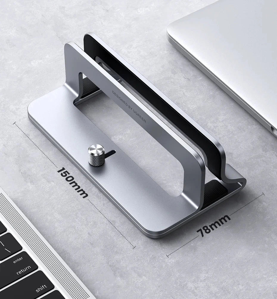 UGREEN Vertical Laptop Stand Holder For MacBook Air Pro Aluminum Foldable Notebook Stand Laptop Support MacBook Pro Tablet Stand - AMULET RING STORE
