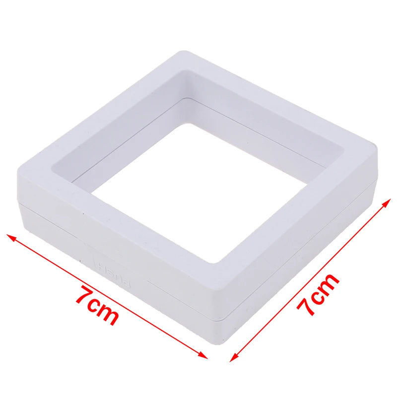 1Pc PE Film Jewelry Storage Box Brooch Coin Gems Jewelry Storage Box Dustproof Exhibition Decoration Floating Ring Case - AMULET RING STORE