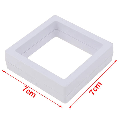 1Pc PE Film Jewelry Storage Box Brooch Coin Gems Jewelry Storage Box Dustproof Exhibition Decoration Floating Ring Case - AMULET RING STORE