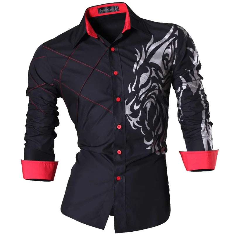 jeansian Spring Autumn Features Shirts Men Casual Shirt New Arrival Long Sleeve Casual Male Shirts K034