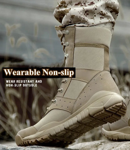 Summer Combat Boot Men Women Climbing Training Lightweight Waterproof Tactical Boots Outdoor Hiking Breathable Mesh Shoes - AMULET RING STORE