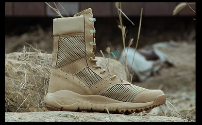 Summer Combat Boot Men Women Climbing Training Lightweight Waterproof Tactical Boots Outdoor Hiking Breathable Mesh Shoes - AMULET RING STORE
