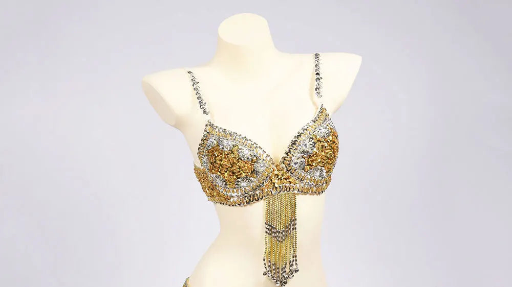 Special Customizable Hand Beaded Oriental Belly Dance Costumes Bra or Belt Separately XL Size 20-30 days