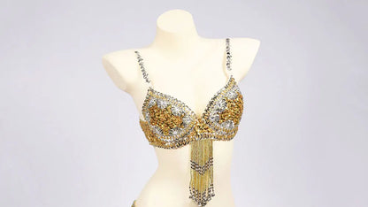 Special Customizable Hand Beaded Oriental Belly Dance Costumes Bra or Belt Separately XL Size 20-30 days