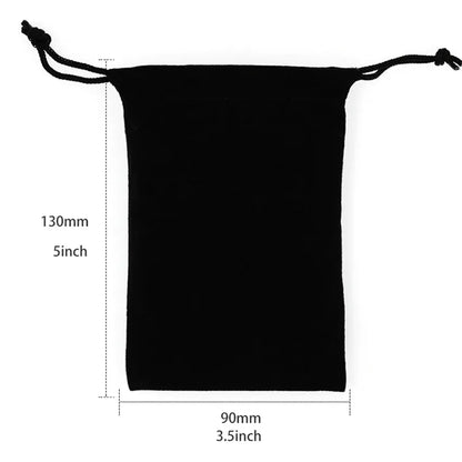 1pc Black Color Velvet Bag Jewelry Packing Velvet Drawstring Pouches Jewelry Gift Bags Display chain ring Packing Bags Gift - AMULET RING STORE