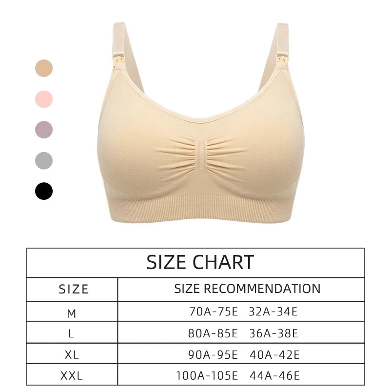 High Quality Plus Size Nursing Bra Breathable Women Breastfeeding Underwear Seamless Maternity Bra Push Up - AMULET RING STORE