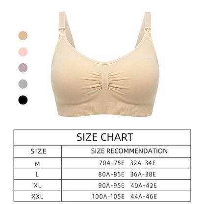 High Quality Plus Size Nursing Bra Breathable Women Breastfeeding Underwear Seamless Maternity Bra Push Up - AMULET RING STORE