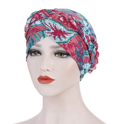 Cotton print muslim turban scarf for women islamic inner hijab caps Arab wrap head scarves femme musulman turbante mujer - AMULET RING STORE
