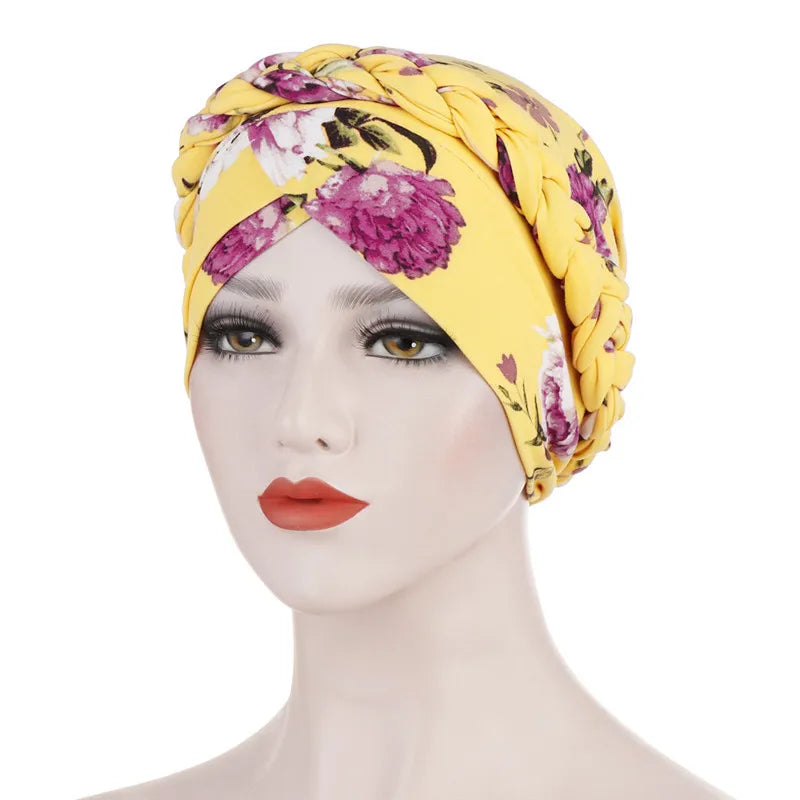 Cotton print muslim turban scarf for women islamic inner hijab caps Arab wrap head scarves femme musulman turbante mujer - AMULET RING STORE