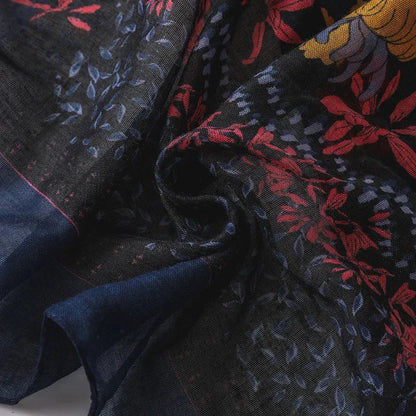 2023 Women Fashion Small Polka Floral Tassel Viscose Shawl Scarf Print Voile Wrap Headband Bufandas Muslim Hijab Sjaal 130*130Cm - AMULET RING STORE