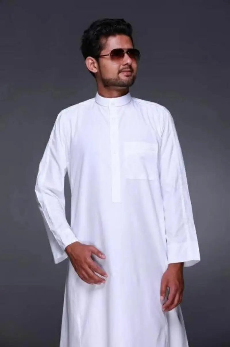 Islamic Clothing Men Length Long Sleeve Loose Muslim Men Saudi Arabia Pakistan Kurta Muslim Costumes Muslim Dress Kaftan Thobe - AMULET RING STORE