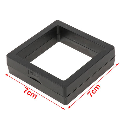 1Pc PE Film Jewelry Storage Box Brooch Coin Gems Jewelry Storage Box Dustproof Exhibition Decoration Floating Ring Case - AMULET RING STORE