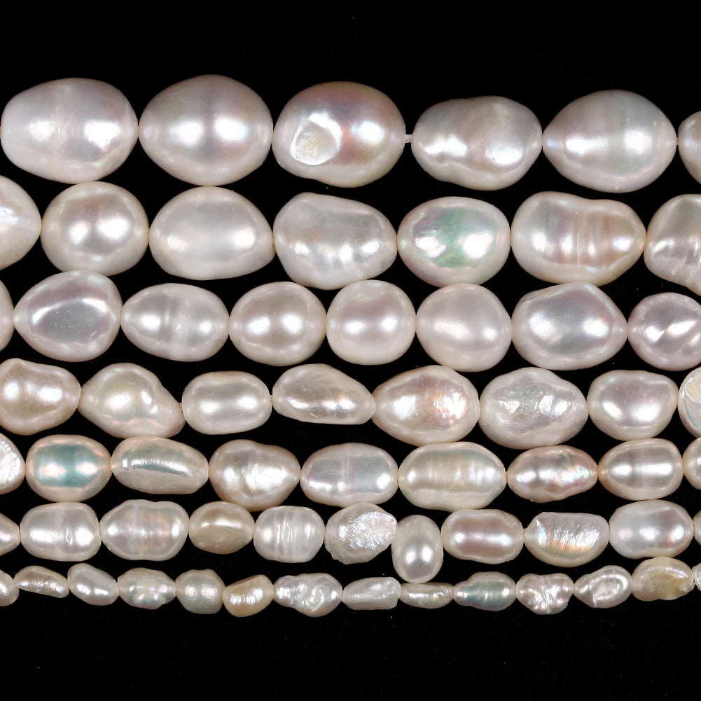 Natural Freshwater Pearl Beads High Quality Irregular Shape Punch Loose Beads for Jewelry Making DIY Necklace Bracelet - AMULET RING STORE