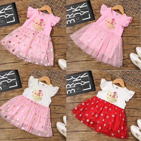 First 1st Birthday Baby dress Summer Girl Dress Cake Smash princess dress girl Clothing Tutu Infant Baby Girls dress