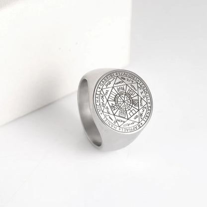 New 2025 Seal of The Seven Archangels Viking Ring Secret of Universe Rings for Men