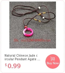 Jade Pendant Amulet Lucky Necklace Natural Gifts Hetian Women Fashion Chinese Chalcedony Jewelry Charm