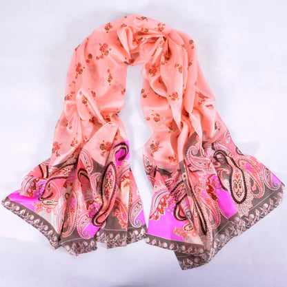 Brand Beige Cartoon Cat 100% Silk Scarf Shawl Bufanda Women Spring Fall Fashion Large Size Winter Long Scarves Bufanda 180*110cm