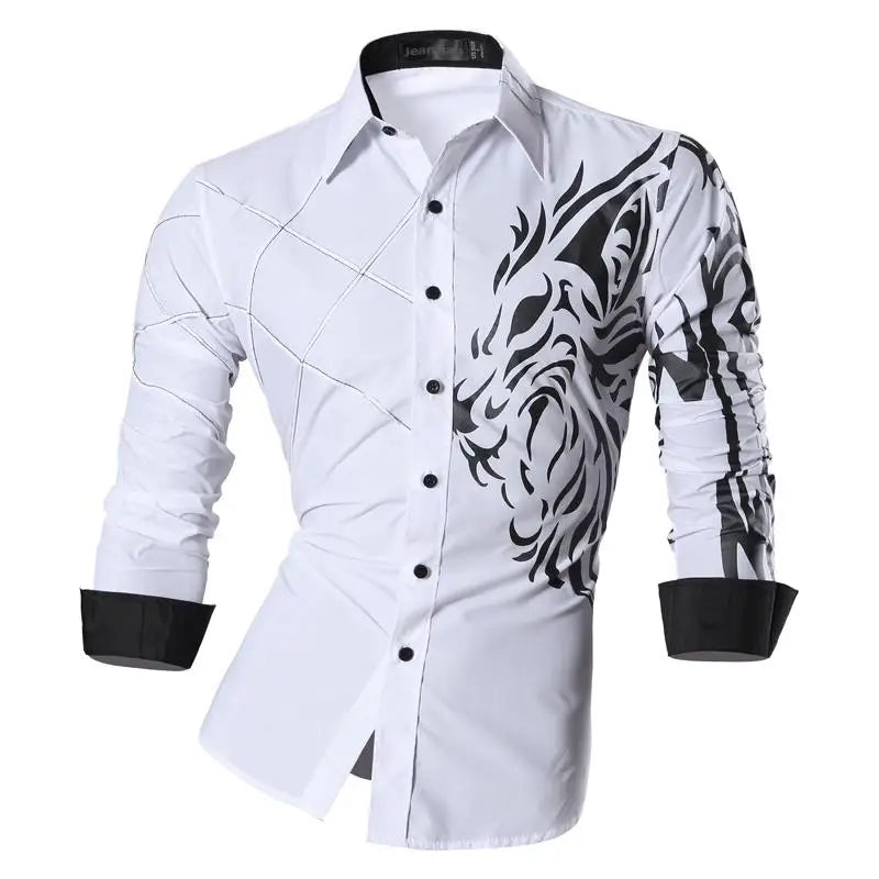 jeansian Spring Autumn Features Shirts Men Casual Shirt New Arrival Long Sleeve Casual Male Shirts K034