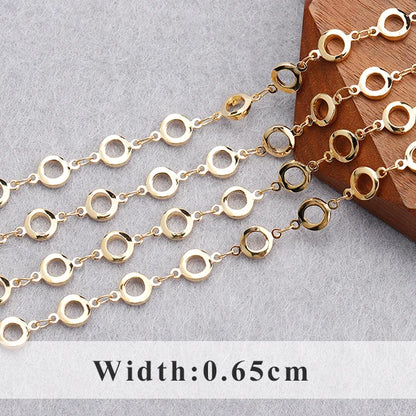 YEGUI C164,jewelry accessories,diy chain,18k gold plated,0.3microns,copper metal,diy bracelet necklace,jewelry making,1m/lot - AMULET RING STORE
