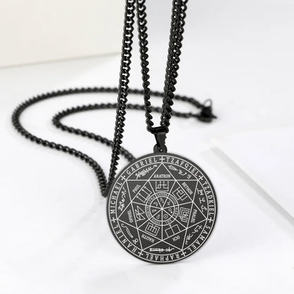 Skyrim Seal of Solomon Seven Archangel Necklace Men Women